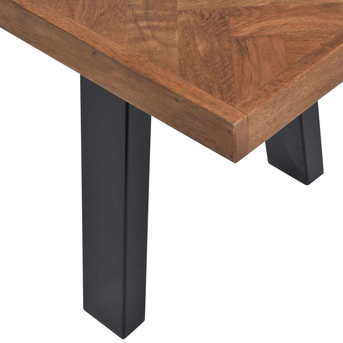 Burnham II Herringbone Wooden Dining Bench